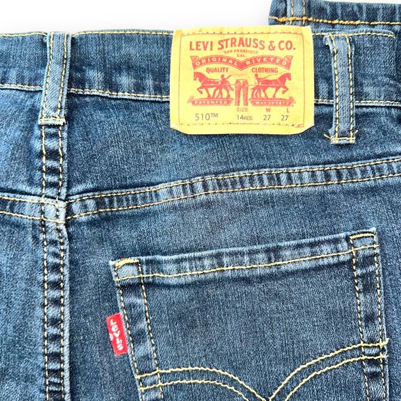 Boy's Levi's Jeans 512 Slim Taper 14 Reg Blue Denim 27Wx27L - Picture 5 of 12